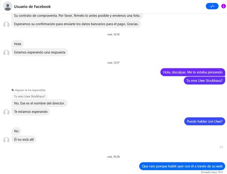 Conversacion Estafa